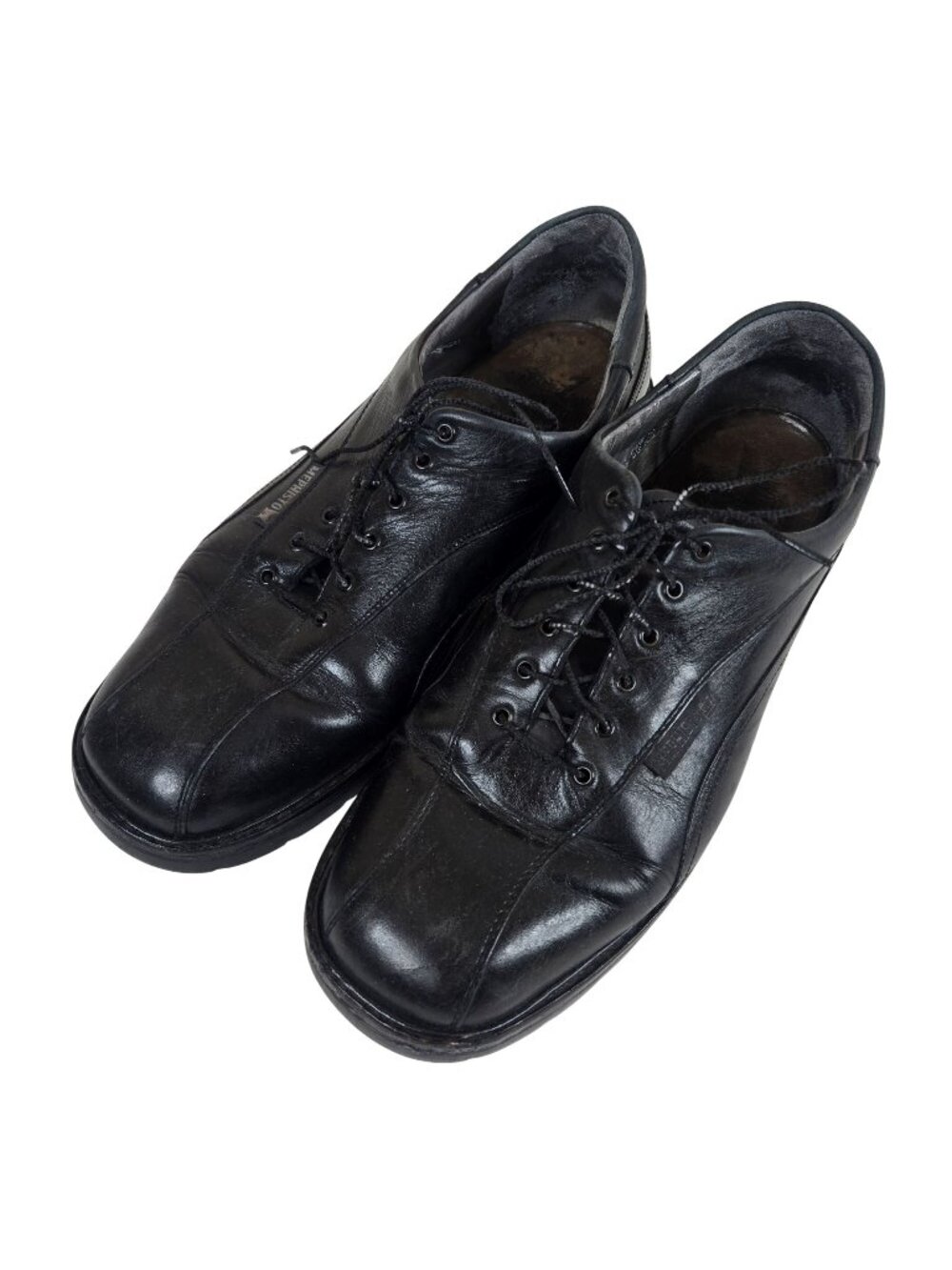 Mephisto Black Leather Lace-Up Shoes Mens Size 10.5